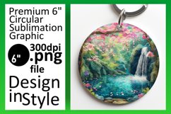 Spectacular 3D Landscape Round Design Sublimation Product Image 1