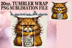 Vibrant Journeys 20oz tumbler wrap, Grumpy Cat Product Image 1