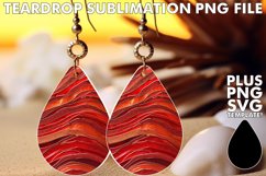 Glittery Teardrop Sublimation Elegance Product Image 1
