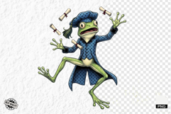 Whimsical Graduation Frogs PNG Clipart Product Image 1