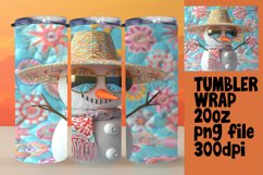 Snowman Wonderland Sublimation Tumbler Wrap 20oz Holiday Product Image 1