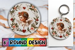 Enchanting Valentine&#039;s Muse: Keychain Sublimation Product Image 1