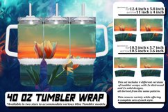 Retro Vintage Floral Tumbler 40oz: Vibrant Elegance Product Image 1