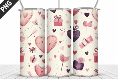 Valentines Love Skinny Tumbler PNG Wrap| Valentines Tumbler Product Image 3