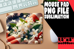 Cheerful Mouse Mat Sublimation Style, USA Flag Product Image 1