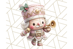Playful Pink Nutcracker PNG, Pastel Christmas Clipart Product Image 2
