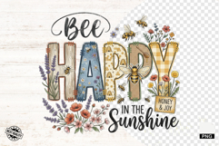 Spring Honey Bees Sublimation PNG Product Image 1