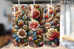 Embroidered Flowers Tumbler Wrap - High Quality 300 Dpi Product Image 1