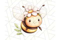 Adorable Bee Clipart PNG, Kawaii Bumblebee Illustrations Product Image 2