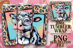 Cozy Moments 20oz tumbler wrap, Cute Cow Product Image 1