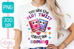 Valentines PNG design for book lovers, bookish shirt PNG Product Image 3