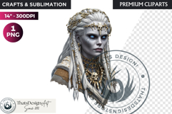 Mystic Mage Portrait Fantasy Sorcerer &amp; Wizard PNG Clipart Product Image 1