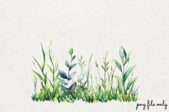 Watercolor Grass Borders Clipart PNG Product Image 1