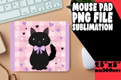 Adorable Watercolor Kitten Mouse Pad PNG Product Image 1