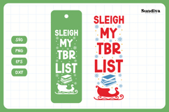 Christmas Bookmark Saying SVG For Book Lovers - TBR List Product Image 3