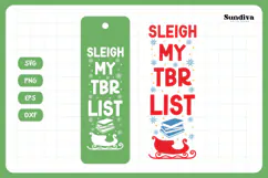 Christmas Bookmark Saying SVG For Book Lovers - TBR List Product Image 3