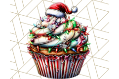 Christmas Cupcake PNG Clipart, Cute Food PNG, Holiday Treat Product Image 2