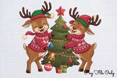 Woodland Christmas Animals Cliparts PNG Product Image 1