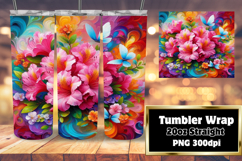 CHIC 20oz Tumbler Template for DIY , Flowers Product Image 1