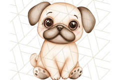 Pug Clipart PNG, Cute Dog Art, Funny Puppy Illustration Png Product Image 2