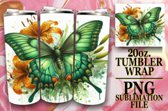 WHIMSICAL GIFT 20oz TUMBLER WRAP, Butterfly Product Image 1
