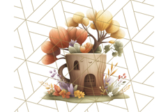 Autumn Treehouse &amp; Woodland Cabin PNG Clipart Product Image 2