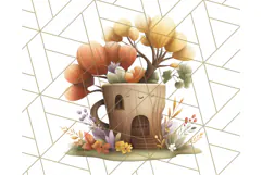 Autumn Treehouse & Woodland Cabin PNG Clipart Product Image 2