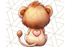 Cute Back View Sitting Animal Clipart PNG From Behind Product Image 2