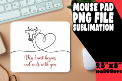 WHIMSICAL MOUSE PAD FUN DESIGNS, Cute Cow Product Image 1