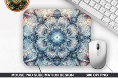 Snowflakes Mouse Pad Sublimation, Christmas Mouse Pad PNG Product Image 1