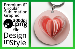 Chic Circle Coaster PNG Design , Flowers Heart Product Image 1