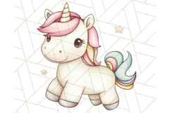 Fairy Tale Unicorn PNG Pastel Magic Clipart, Fantasy Rainbow Product Image 2