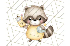 Cute Back to School Animals PNG Clipart with Books & Bags Product Image 2