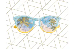 Sky Blue and Sunshine Yellow Summer Clipart PNG, Tropical Product Image 2