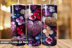 3D Valentine's Day Tumbler Design | Sublimation Wrap 20 Oz Product Image 1