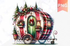 Christmas Whimsical Caravan - Clipart PNG Design Product Image 1