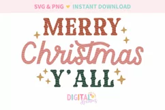 Western Merry Christmas Y'all Christmas SVG PNG Product Image 2