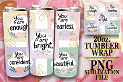 Happy beginnings 20oz tumbler wrap, Quote Product Image 1
