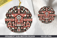 Pattern Stained Glass Ornament PNG, Digital Download File Product Image 1