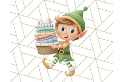 Santa’s Pajama Day Clipart, Cute Christmas Bedtime PNG Product Image 2