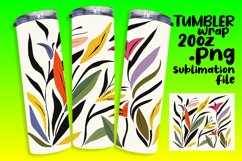 Whimsical Spring Blooms 20oz Tumbler Sublimation Wrap Product Image 1