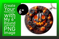 Charming Circle Design Sublimation PNG , 3D Pumpkin Product Image 1