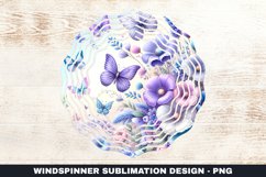 Flowers Wind Spinner Sublimation Design Product Image 1