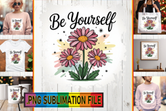Cheerful TOTE BAG Art Ideas, Flowers Quote Product Image 1