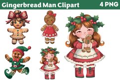 Gingerbread Man Clipart PNG Product Image 1