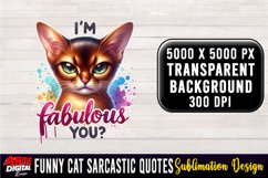 Funny Cat Sarcastic Quote Clipart Sublimation #38 Product Image 1