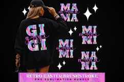 Retro Easter Brushstroke PNG Bundle | Family Name Designs Product Image 4