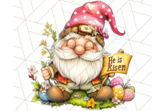 Easter Gnome PNG, Spring Bunny Clipart, Cute Digital Art Product Image 2