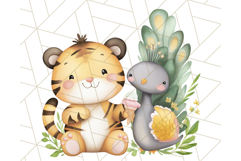 Spring Animal Ice Cream Clipart, Cute Pastel Animal PNG Product Image 2