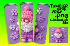 3D Holiday Santa Claus Tumbler Wrap Sublimation 20oz Product Image 1